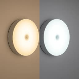 USB Rechargeable LED Night Light Motion Sensor Magnetic Wireless Lamp, Warm White No Flicker for Closet Bed Cabinet