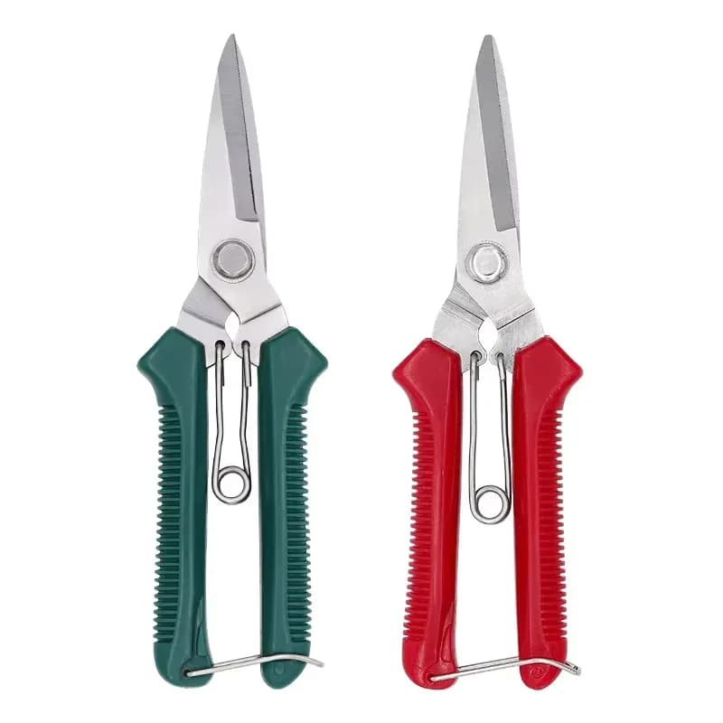 Straight Head Pruning Shears Non-slip HandleStainless Steel Outils Manuels Household Bonsai Garden Scissors Pruing Shear