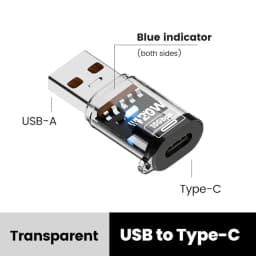 120W Type C To USB A OTG Adapter Fast Charging USB3.2 To Type C Female Adapter Fast Charging OTG For iPhone 15 16 Macbook iPad