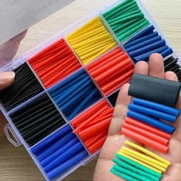 164PCS 2: 1 Cable Shrink Tube Kit Heat Assorted Pack Thermoretractile Insulation Sleeving Cable Wire Shrink Wrapping for DIY