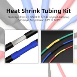 164PCS 2: 1 Cable Shrink Tube Kit Heat Assorted Pack Thermoretractile Insulation Sleeving Cable Wire Shrink Wrapping for DIY