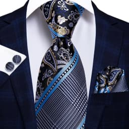 Blue Business Solid Plaid Striped Men's Tie NeckTie 8.5cm Ties for Men Formal Gold Orange Wedding High Quality Gravata Silk
