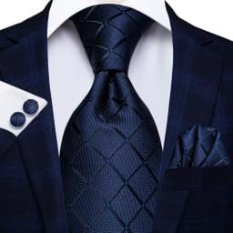 Blue Business Solid Plaid Striped Men's Tie NeckTie 8.5cm Ties for Men Formal Gold Orange Wedding High Quality Gravata Silk
