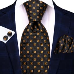 Blue Business Solid Plaid Striped Men's Tie NeckTie 8.5cm Ties for Men Formal Gold Orange Wedding High Quality Gravata Silk