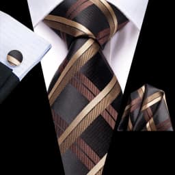 Blue Business Solid Plaid Striped Men's Tie NeckTie 8.5cm Ties for Men Formal Gold Orange Wedding High Quality Gravata Silk