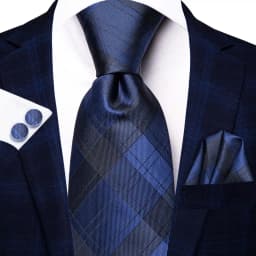 Blue Business Solid Plaid Striped Men's Tie NeckTie 8.5cm Ties for Men Formal Gold Orange Wedding High Quality Gravata Silk