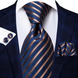 Blue Business Solid Plaid Striped Men's Tie NeckTie 8.5cm Ties for Men Formal Gold Orange Wedding High Quality Gravata Silk