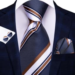 Blue Business Solid Plaid Striped Men's Tie NeckTie 8.5cm Ties for Men Formal Gold Orange Wedding High Quality Gravata Silk