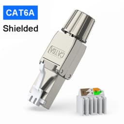 ZoeRax RJ45 Cat6A Cat7 Cat8 Tool Free Connector Reusable Shielded Ethernet Field Modular PLug 2000MHz 40Gbps LAN Cable 22-26AWG