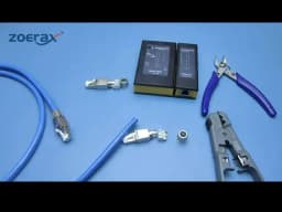 ZoeRax RJ45 Cat6A Cat7 Cat8 Tool Free Connector Reusable Shielded Ethernet Field Modular PLug 2000MHz 40Gbps LAN Cable 22-26AWG