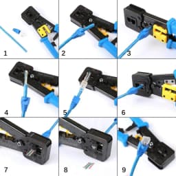 RJ45 Crimper Hand Network Tools Pliers RJ12 Cat5 Cat6 8P8C Cable Stripper Pressing Clamp Tongs Clip Multi Function