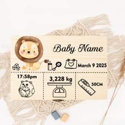 Custom Baby Wooden Memory Box Newbron Shower Gift Personalized Infant Keepsake Box Baby Birth Stats Box Umbilical Cord Box