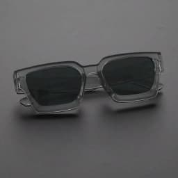 1PC Unisex Plastic Fashion Square Frame Sunglasses For Street Photography And Beach Trips Driving Accessories
