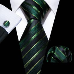 Fashion Men Tie Green Teal Blue Solid Paisley Striped Plaid Floral Animal Necktie Handkerchief Cufflinks Set Barry. silk Wang