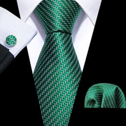 Fashion Men Tie Green Teal Blue Solid Paisley Striped Plaid Floral Animal Necktie Handkerchief Cufflinks Set Barry. silk Wang