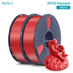 SUNLU PETG Filament 1KG 3D Material 1.75MM Arranged Neatly Clogging Free No Bubble Odorless Eco-Friendly Bright Color