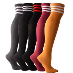 Cute Over-Knee Socks Black Lolita Striped Socks Sexy Thighs High-Tube Nylon Long Stockings Women's Funny Christmas Gifts