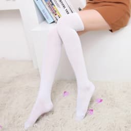 Cute Over-Knee Socks Black Lolita Striped Socks Sexy Thighs High-Tube Nylon Long Stockings Women's Funny Christmas Gifts