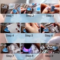 10pcs/lot Vintage UV Epoxy Resin Metal Frame Pendant Frame Pendant DIY Making Resin Pendant Jewelry Accessories Finding