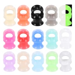 2Pcs Silicone Ear Plugs and Tunnels Ear Piercings Earlets Screwed Earring Expander Ear Gauges Body Jewelry Piercings