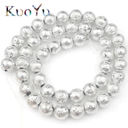 Multicolor Volcanic Rock Lava Stone Round Loose Spacer Bead For Jewelry Making Natural Stone Beads Diy Men Charm Bracelet 4-12mm