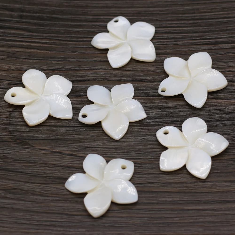 New Natural Shell Beads Pendant Leaf/Flower/Wing Mother of Pearl Shell Charms for DIY Earrings Necklace Jewelry Making 5PC