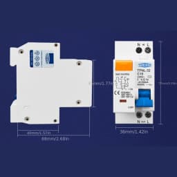 TOMZN 1PCS TPNL DPNL 230V 1P+N Residual Current Circuit Breaker With Over And Short Current Leakage Protection RCBO MCB