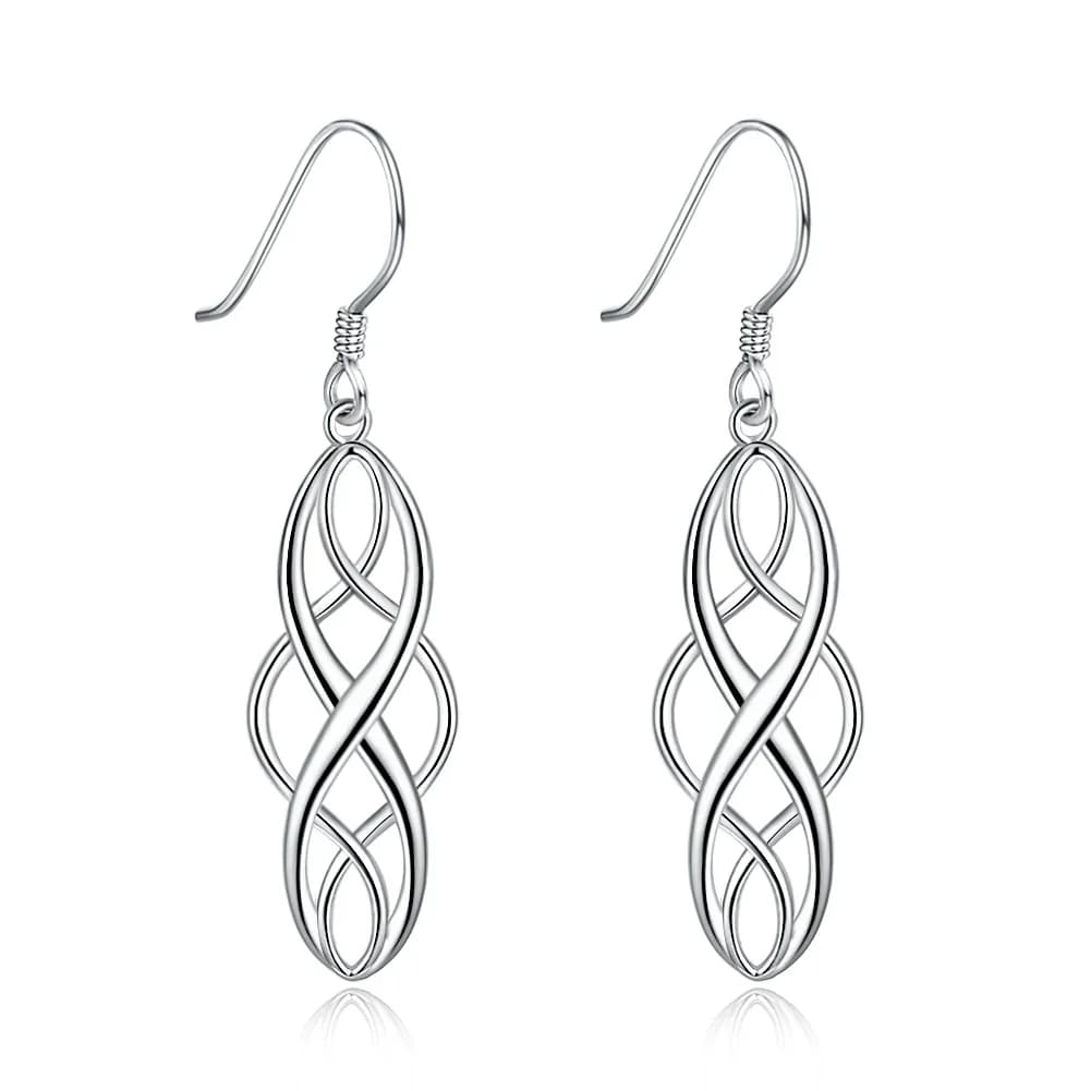 925 Sterling silver Earring For women lady elegant exquisite luxury hook Charms wedding fashion classic jewelry