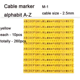 Cable Marker Wire Label EC-0 EC-1 1000pcs Mark Number 0 to 9 Cable Management Colored Wire Protection PVC Wire organizer Sleeves