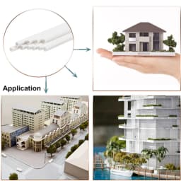 5/10/25/50pcs White ABS Round Plastic Pipe Tube Hollow Pipe OD 2/2.5/3/4/6/8mm X Length 250mm