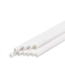 5/10/25/50pcs White ABS Round Plastic Pipe Tube Hollow Pipe OD 2/2.5/3/4/6/8mm X Length 250mm