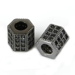Copper Micro Pave Zircon Crystal CZ Geometry Crown Leopard Helmet Skull Loose Spacer Beads for Jewelry Making DIY Men Bracelet