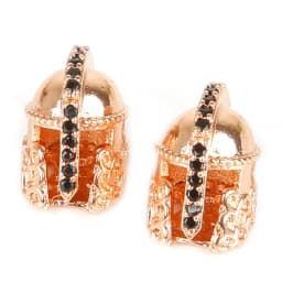 Copper Micro Pave Zircon Crystal CZ Geometry Crown Leopard Helmet Skull Loose Spacer Beads for Jewelry Making DIY Men Bracelet