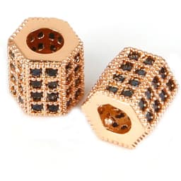 Copper Micro Pave Zircon Crystal CZ Geometry Crown Leopard Helmet Skull Loose Spacer Beads for Jewelry Making DIY Men Bracelet