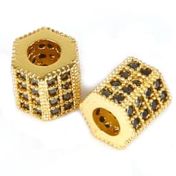 Copper Micro Pave Zircon Crystal CZ Geometry Crown Leopard Helmet Skull Loose Spacer Beads for Jewelry Making DIY Men Bracelet