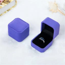Vintage Double Slots Ring Jewelry Box For Wedding Proposal Engagement Ring Box Gift Organizer Storage PU Leather Packaging Case