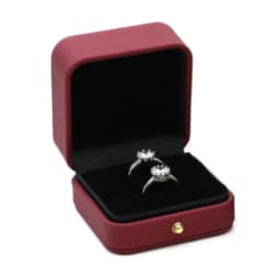 Vintage Double Slots Ring Jewelry Box For Wedding Proposal Engagement Ring Box Gift Organizer Storage PU Leather Packaging Case