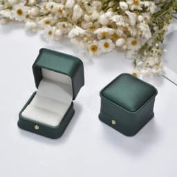 Vintage Double Slots Ring Jewelry Box For Wedding Proposal Engagement Ring Box Gift Organizer Storage PU Leather Packaging Case