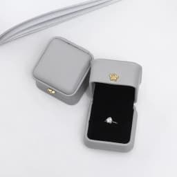 Vintage Double Slots Ring Jewelry Box For Wedding Proposal Engagement Ring Box Gift Organizer Storage PU Leather Packaging Case