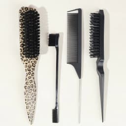 Bristle Slick Back Hair Brush for Sleek Ponytail Bun & Smoothing Baby Hairs, Flyaways, Edge Control - Backcombing & Teasing