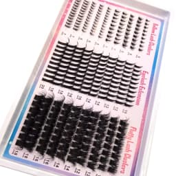 Wispy Lash Clusters with Spikes Salon-Like Eyelash Clusters DIY D Curve Cluster Eyelash Extensions Full Spiky Individual Lashes