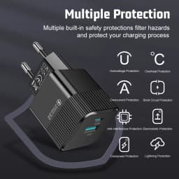 2 Ports PD 25W USB C Fast Charger KR EU Mini Travel Plug Phone Fast Charging Adapter for iPhone 15 Pro Max Oneplus