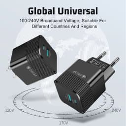 2 Ports PD 25W USB C Fast Charger KR EU Mini Travel Plug Phone Fast Charging Adapter for iPhone 15 Pro Max Oneplus