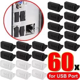 Dust Plug for USB -A Charger Port Cover Cap Female Jack Universal Silicone Dustproof USB-A Ports Protector PC Notebook Laptop