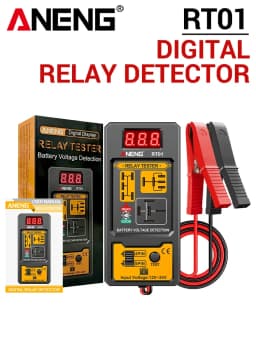 ANENG 11-25V Relay Detector RT01 Digital Universal 4/5 Pins Car Battery Vehicle Detection Digital Display Voltage Battery Tester
