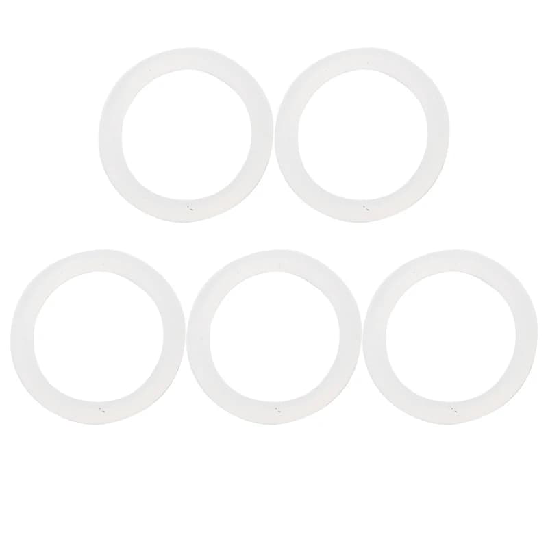 5pcs Food Grade BPA Free Silicone Adapter Rings Holder for Button Style Dummy Nipple Baby Pacifier Soother Teething Ribbon Clip