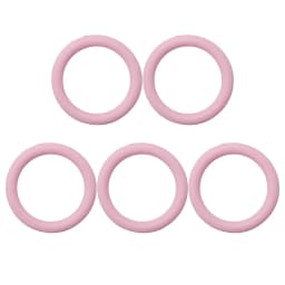 5pcs Food Grade BPA Free Silicone Adapter Rings Holder for Button Style Dummy Nipple Baby Pacifier Soother Teething Ribbon Clip