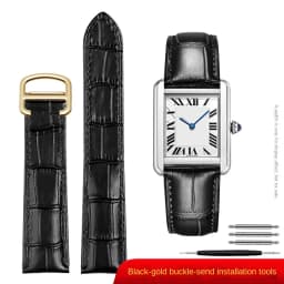 Genuine Leather Strap Replacement For Cartier Tank Solo Men Women Watch Chain Blue red pink Watchband Bracelet Belt 16 18 20mm