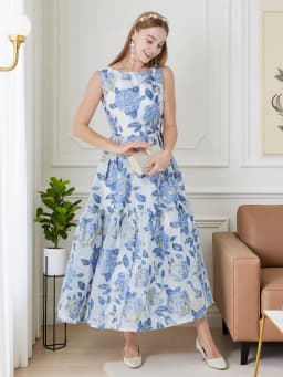 DEVCHATA Elegant Organza Maxi Dress Women Sleeveless Boho Summer Beach Evening Party Vestido