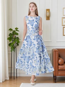 DEVCHATA Elegant Organza Maxi Dress Women Sleeveless Boho Summer Beach Evening Party Vestido